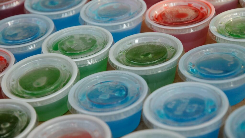 How do you make Jello shots not stick to the Cup?